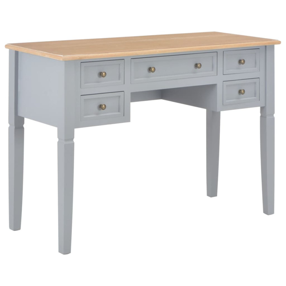 vidaXL Schrijftafel 109,5x45x77,5 cm hout grijs vidaXL Schrijftafel 109,5x45x77,5 cm hout grijs afbeelding 1