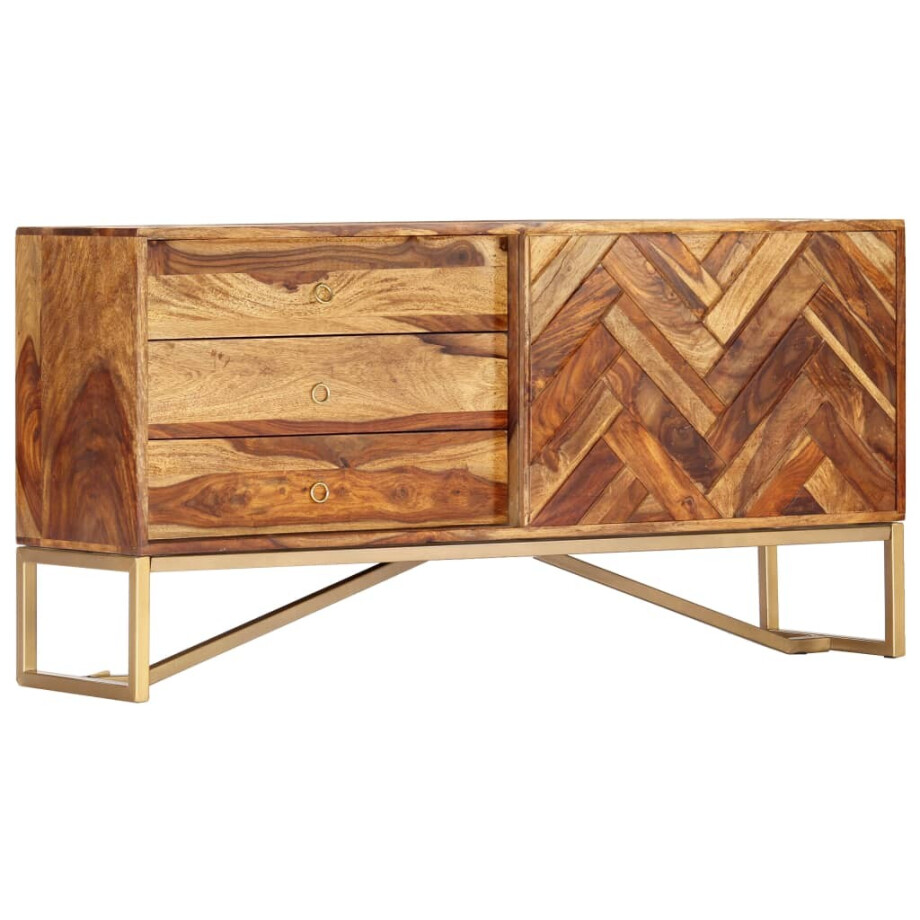 vidaXL Dressoir 118x30x60 cm massief acaciahout afbeelding 1