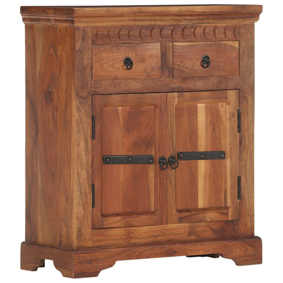 vidaXL Dressoir 63x30x75 cm massief acaciahout afbeelding 1
