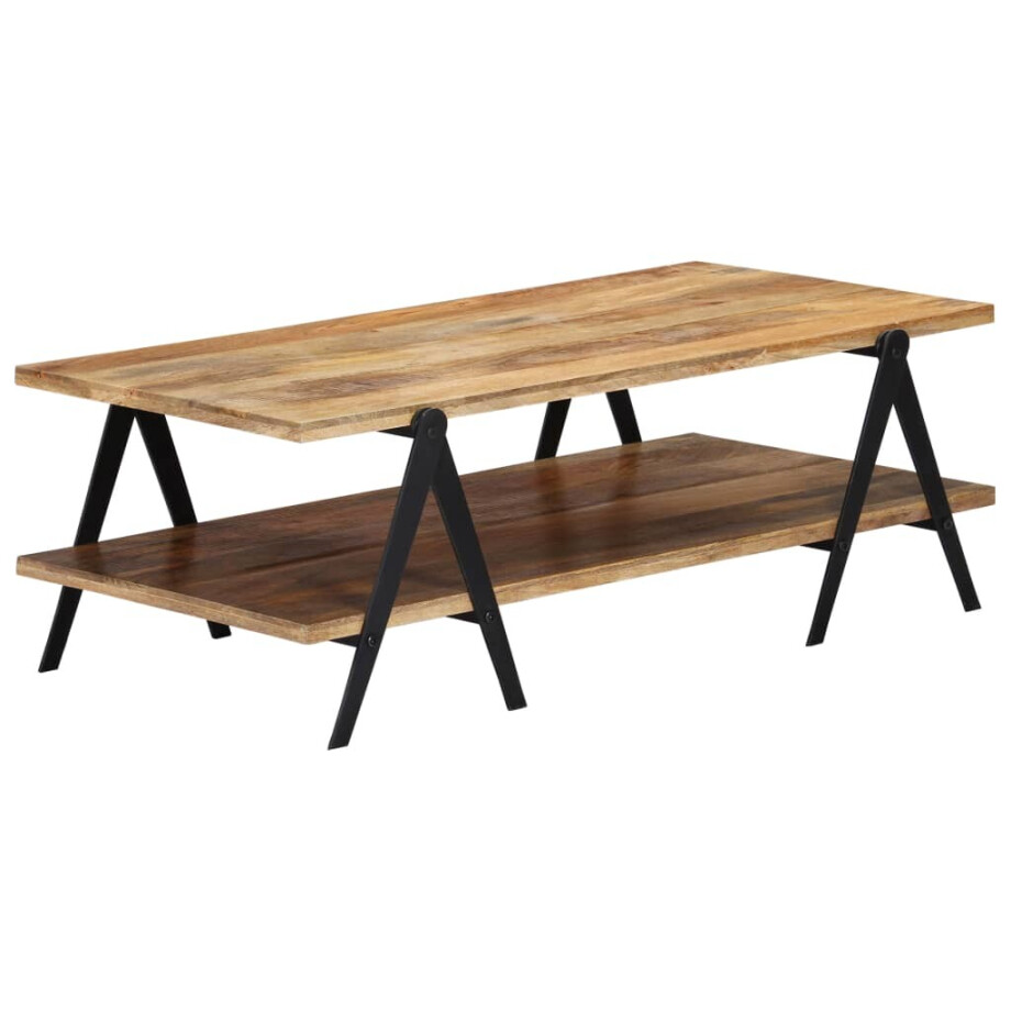 vidaXL Salontafel 115x60x40 cm massief mangohout afbeelding 1