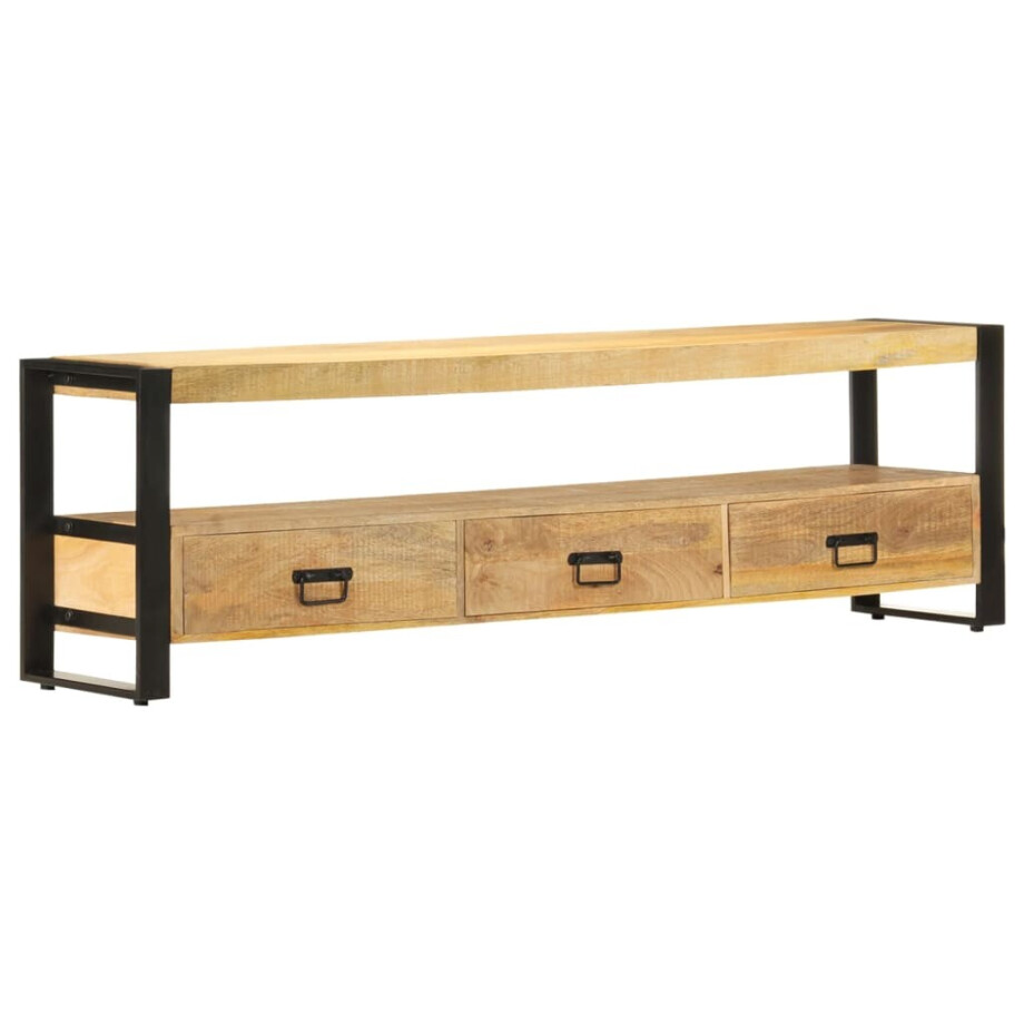 vidaXL Tv-meubel 150x30x45 cm massief mangohout afbeelding 1