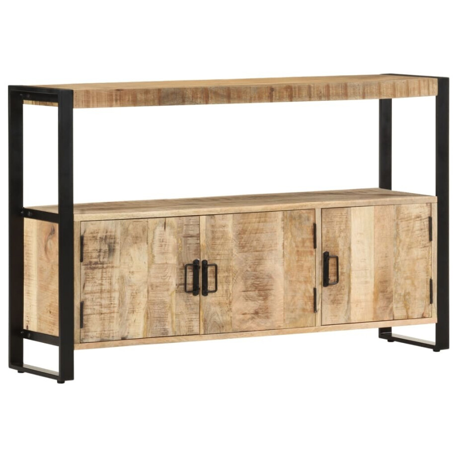 vidaXL Bijzetkast 120x30x75 cm massief mangohout afbeelding 1