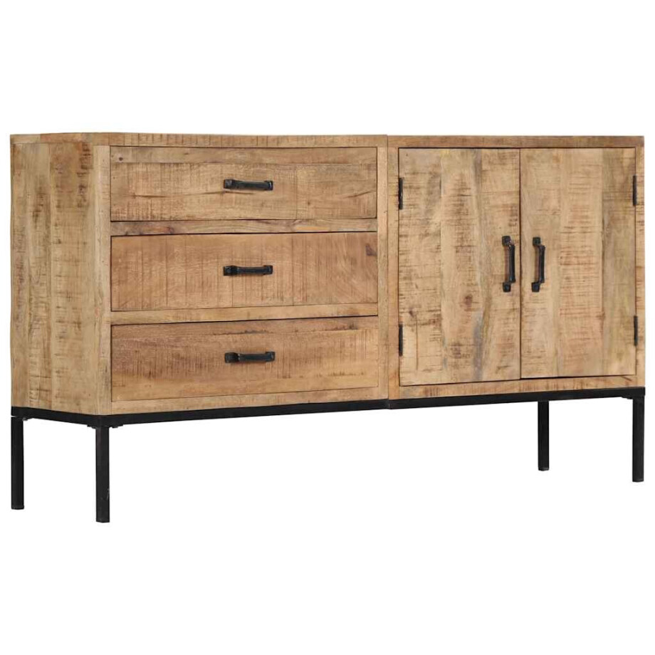 vidaXL Dressoir 140x35x75 cm massief mangohout afbeelding 1