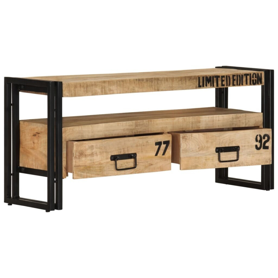vidaXL Tv-meubel 100x30x45 cm massief mangohout afbeelding 1