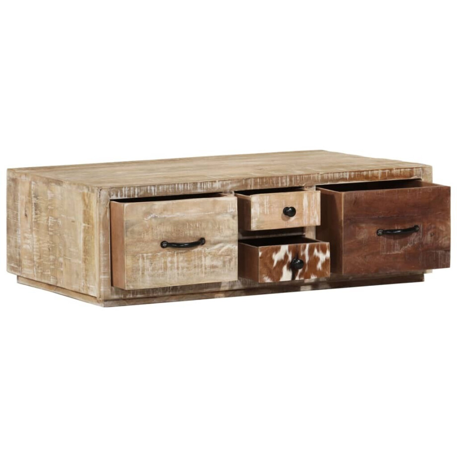 vidaXL Salontafel 90x60x30 cm massief mangohout vidaXL Salontafel 90x60x30 cm massief mangohout afbeelding 1