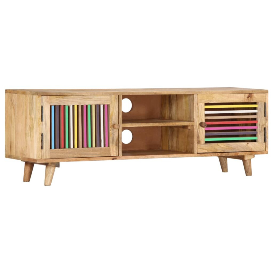 vidaXL Tv-meubel 120x30x40 cm massief mangohout afbeelding 1