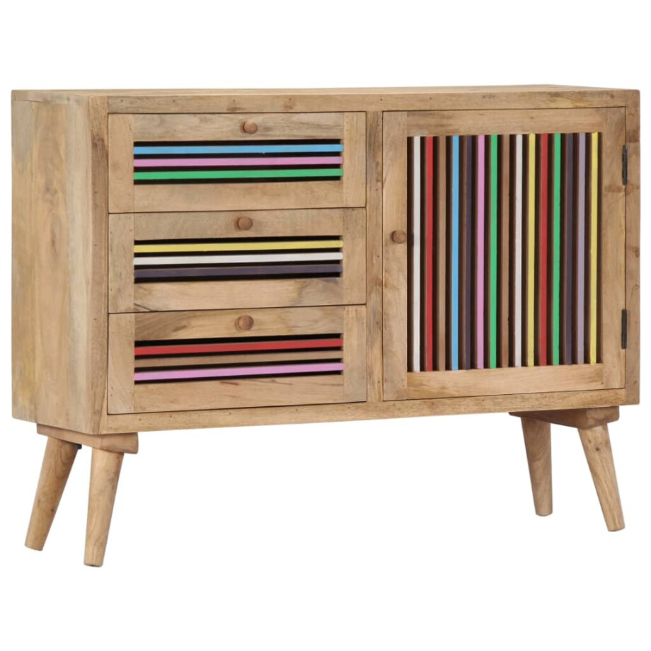 vidaXL Dressoir 100x30x75 cm massief mangohout vidaXL Dressoir 100x30x75 cm massief mangohout afbeelding 1