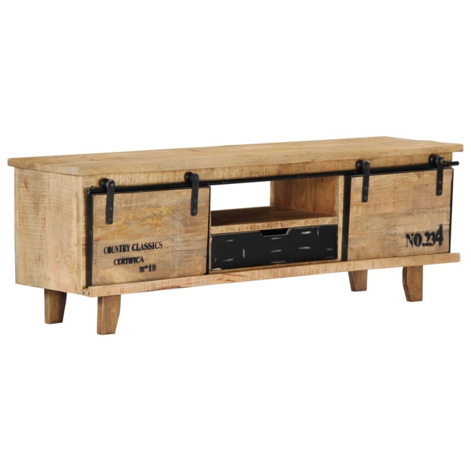 vidaXL Tv-meubel 120x30x40 cm massief mangohout afbeelding 1