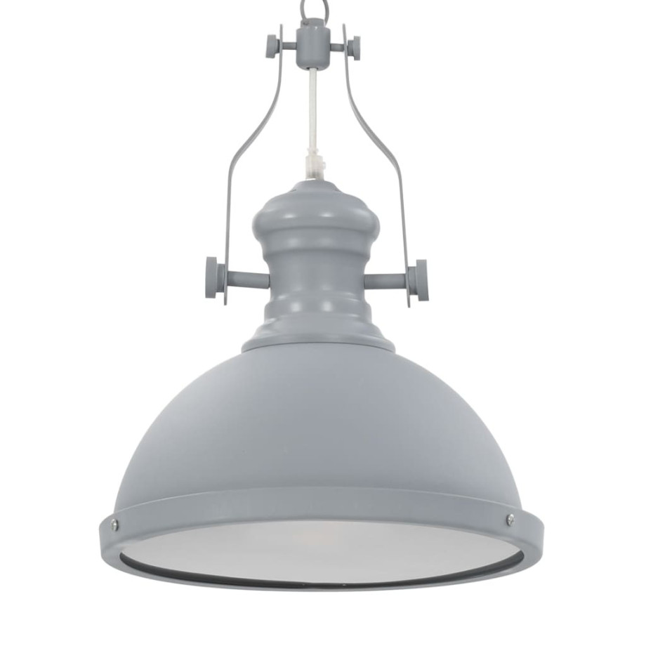 vidaXL Plafondlamp rond E27 grijs afbeelding 1