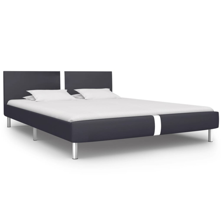 vidaXL Bedframe kunstleer zwart 140x200 cm afbeelding 1