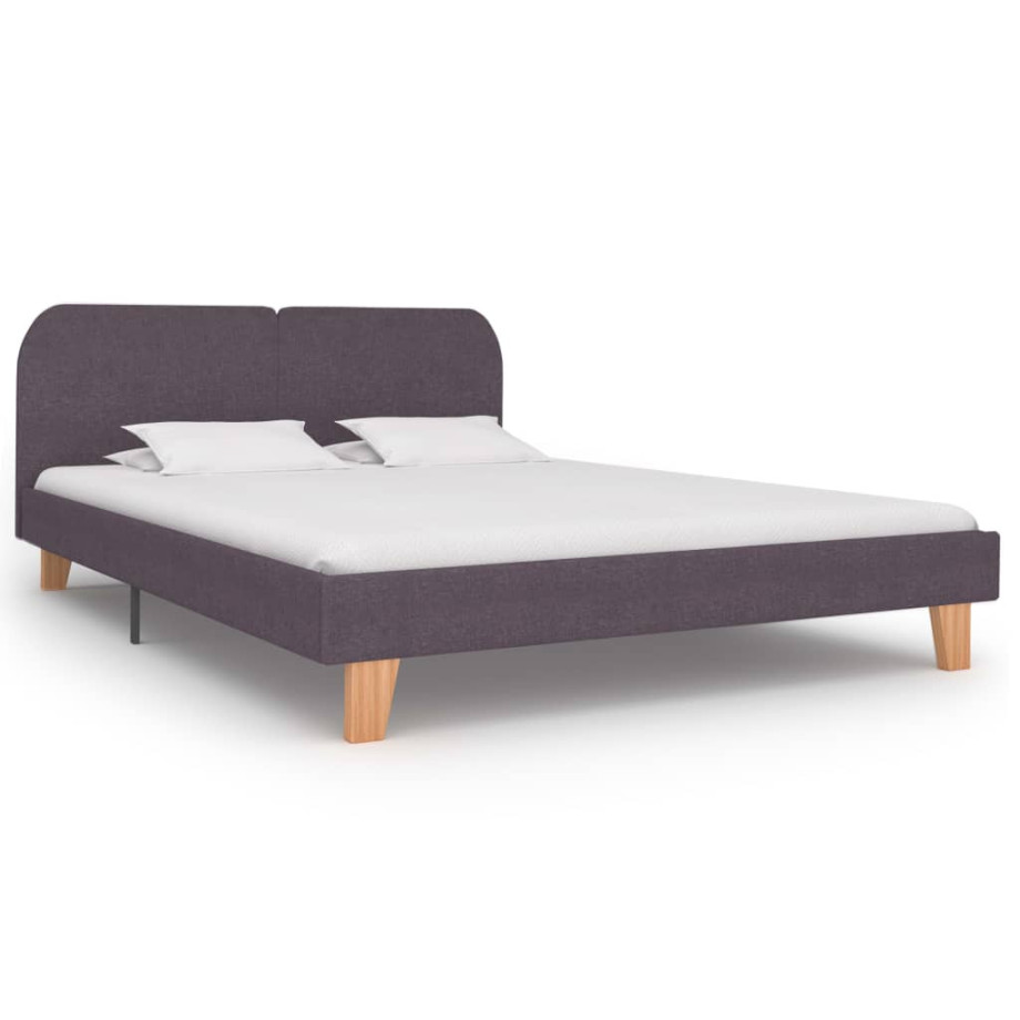 vidaXL Bedframe stof taupe 180x200 cm afbeelding 1