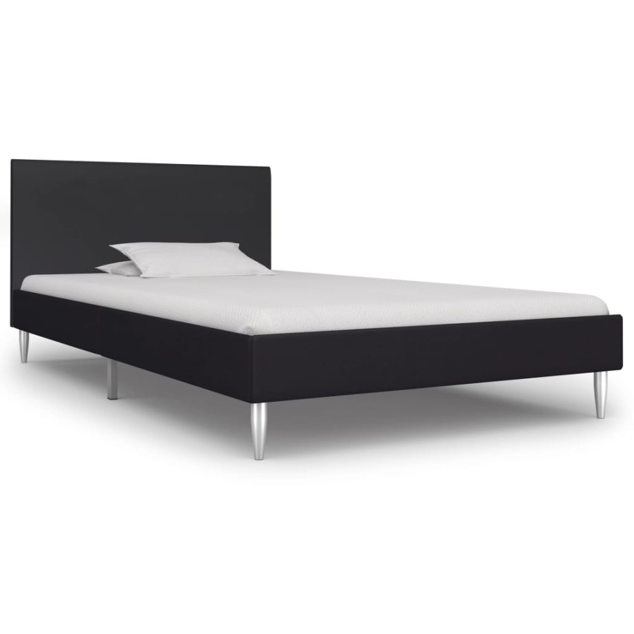 vidaXL Bedframe stof zwart 90x200 cm afbeelding 1