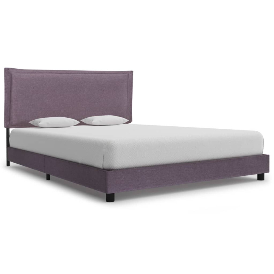 vidaXL Bedframe zonder matras stof taupe 135x190 cm afbeelding 1