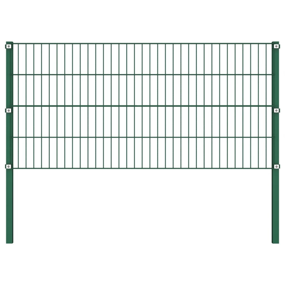 vidaXL Schuttingpaneel met palen ijzer 176,5x80 cm groen afbeelding 1