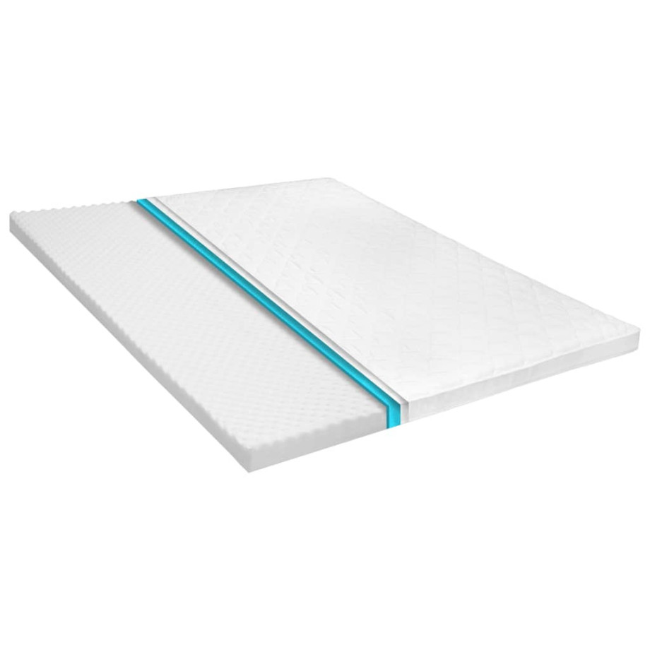 vidaXL Topmatras ei-profiel 6 cm koudschuim 140x200 cm afbeelding 1