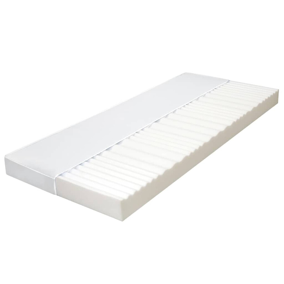 vidaXL Matras 7 Zone 10 cm PU-schuim H2 H3 90x200 cm afbeelding 1