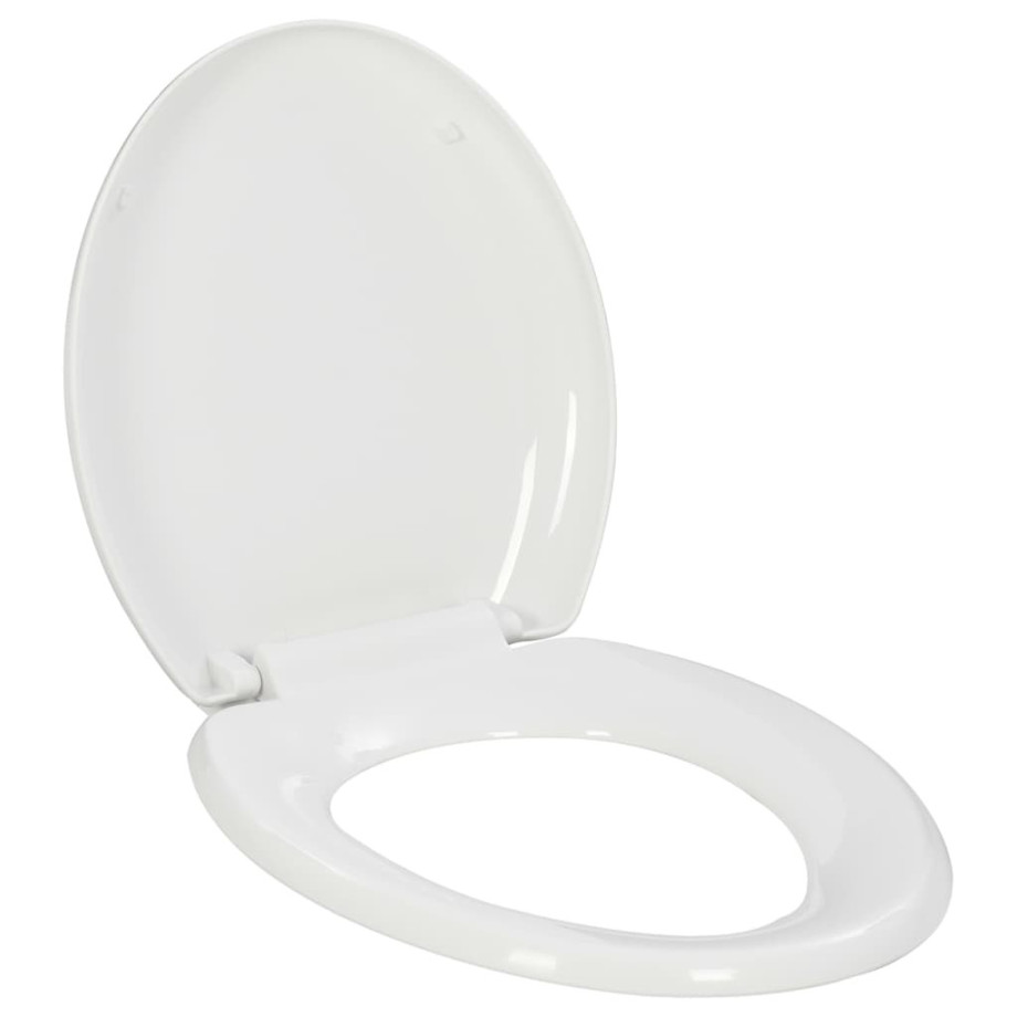 vidaXL Toiletbril soft-close met quick-release ontwerp wit afbeelding 1