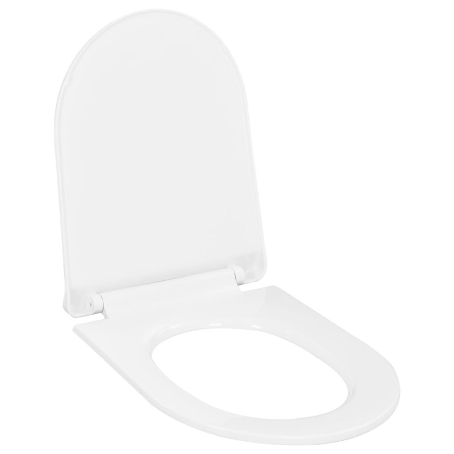 vidaXL Toiletbril soft-close met quick-release ontwerp wit afbeelding 1