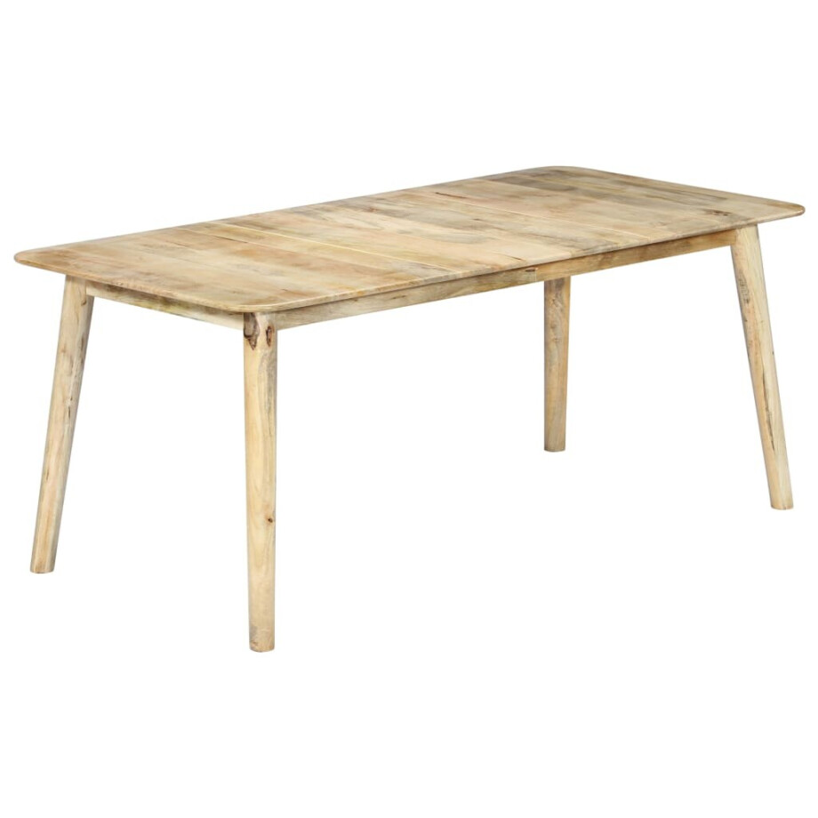 vidaXL Eettafel 180x90x76 cm massief mangohout afbeelding 1
