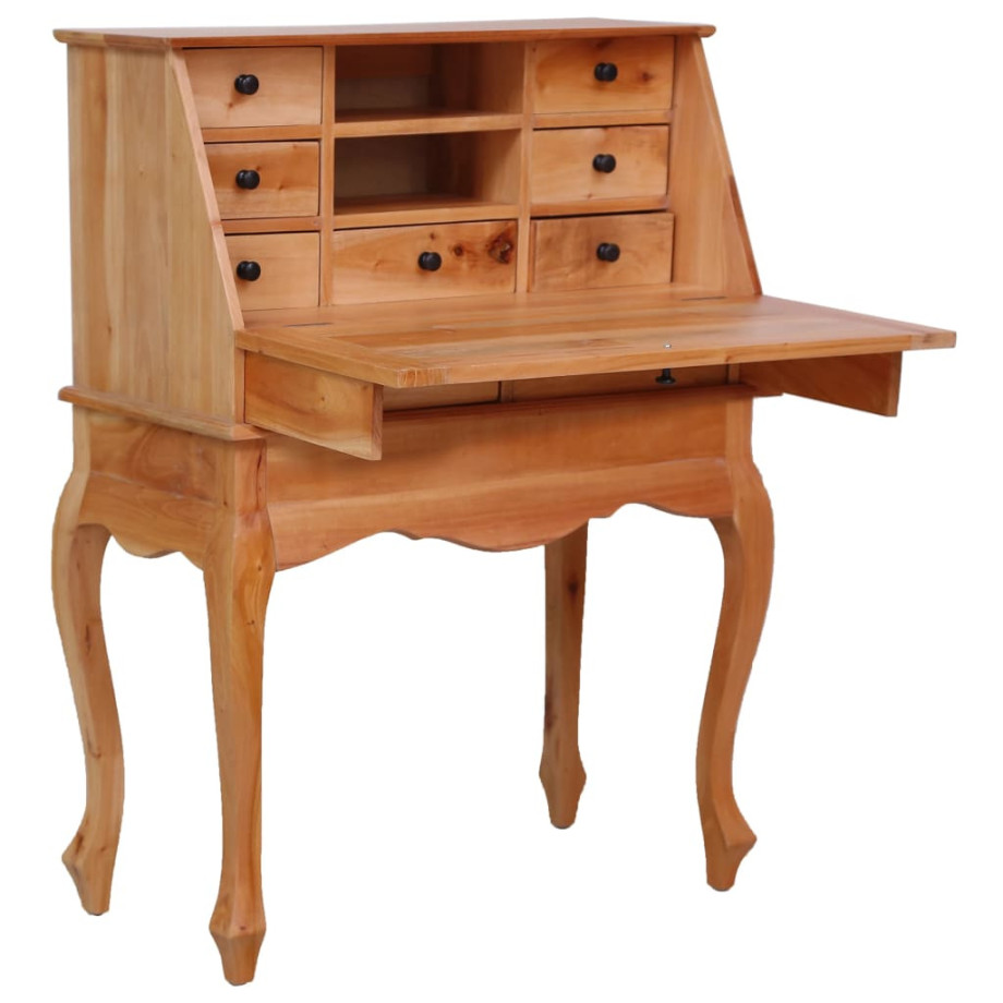 vidaXL Secretaire 78x42x103 cm massief mahoniehout afbeelding 1