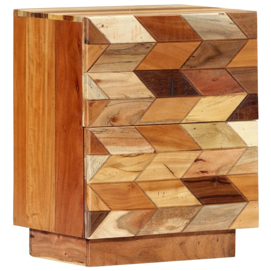 vidaXL Nachtkastje 40x30x50 cm massief gerecycled hout afbeelding 1