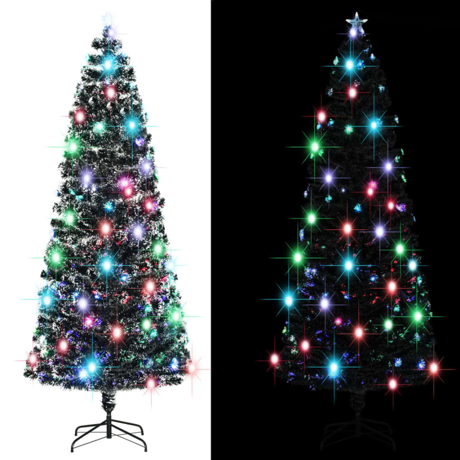 vidaXL Kerstboom met LED en standaard 240 cm glasvezel afbeelding 1