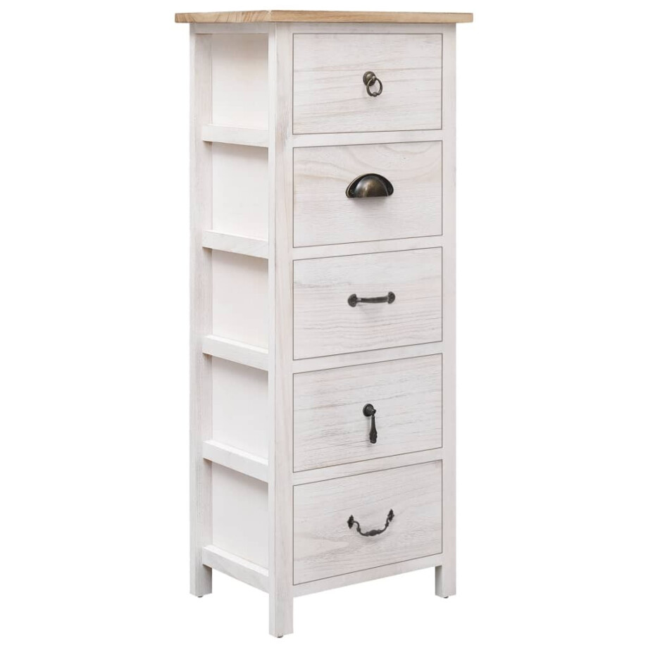 vidaXL Bijzetkast 35x25x87 cm paulowniahout vidaXL Bijzetkast 35x25x87 cm paulowniahout afbeelding 1