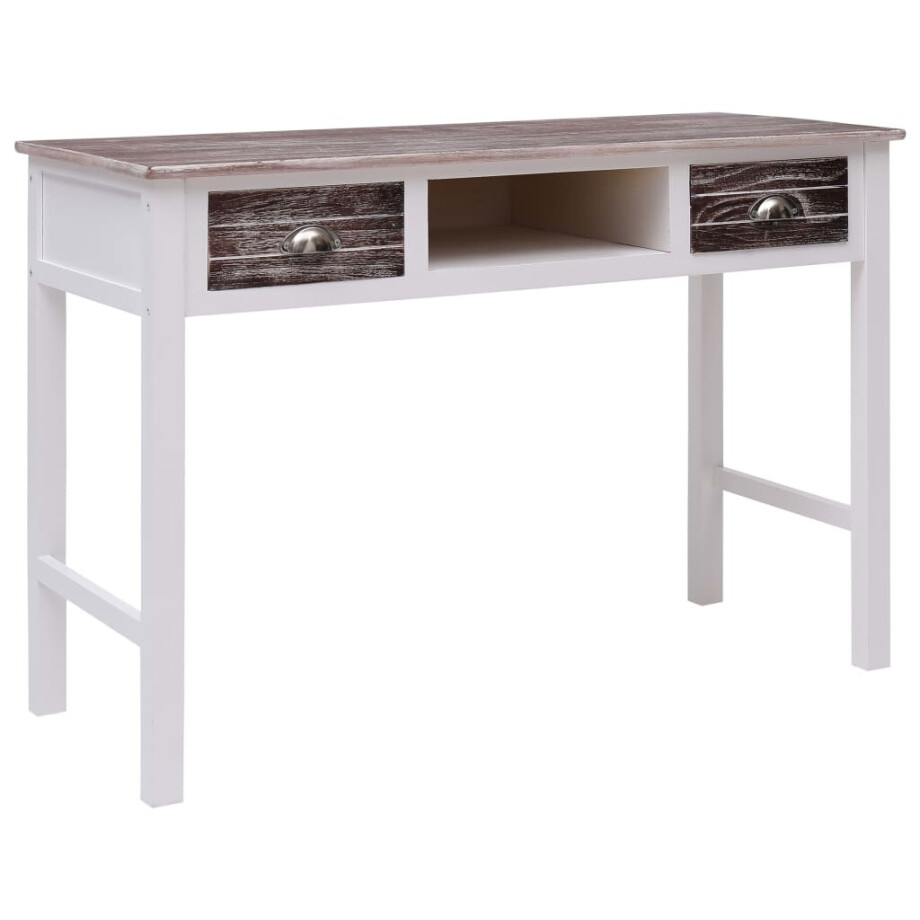 vidaXL Schrijftafel 110x45x76 cm hout bruin vidaXL Schrijftafel 110x45x76 cm hout bruin afbeelding 1