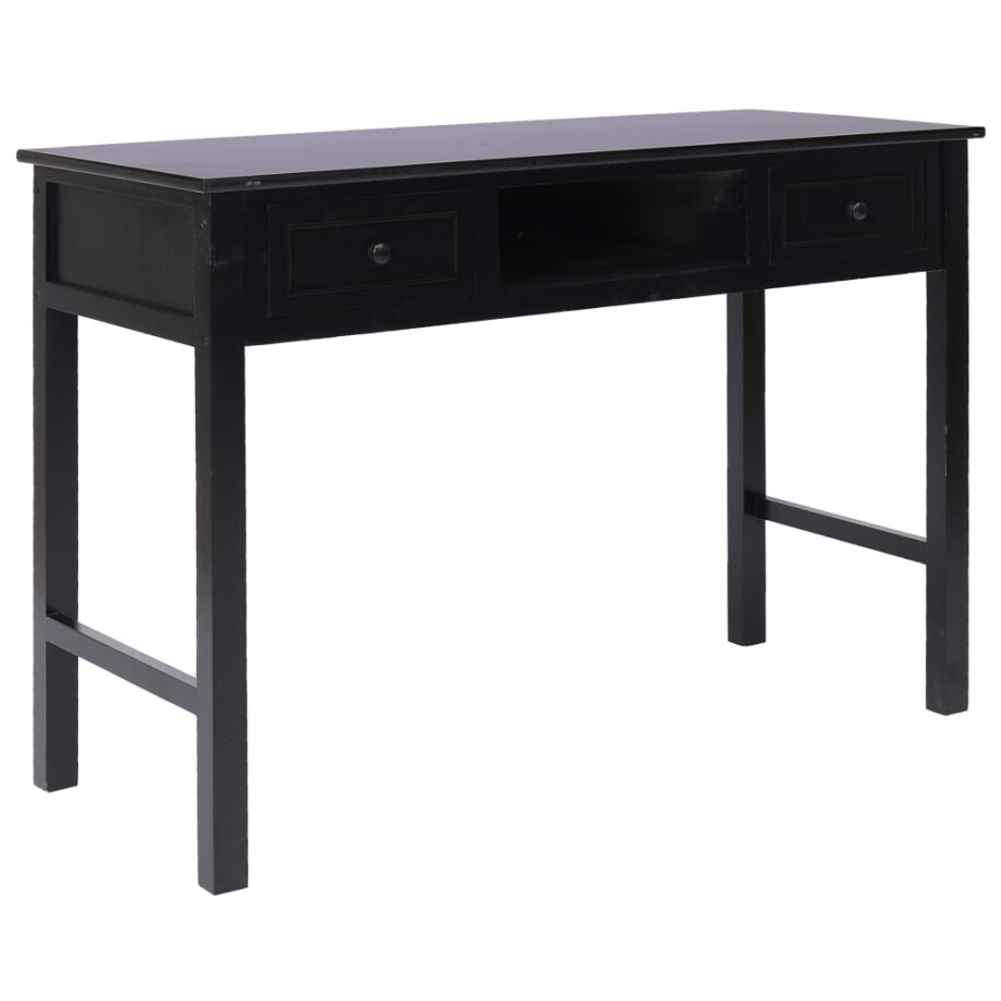 vidaXL Schrijftafel 110x45x76 cm hout zwart vidaXL Schrijftafel 110x45x76 cm hout zwart afbeelding 1