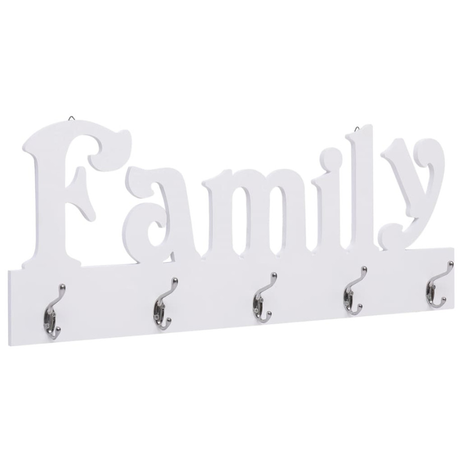 vidaXL Wandkapstok FAMILY 74x29,5 cm afbeelding 1