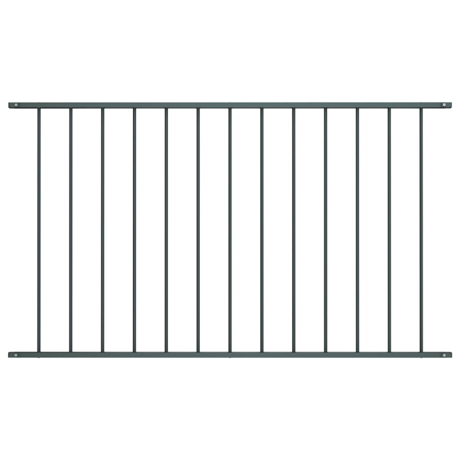vidaXL Hekpaneel 1,7x0,75 m gepoedercoat staal antraciet afbeelding 1