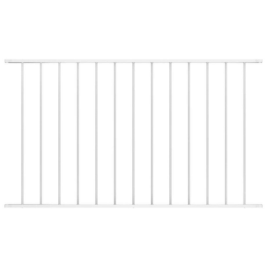 vidaXL Schuttingpaneel gepoedercoat staal 1,63x1,25 m wit afbeelding 1