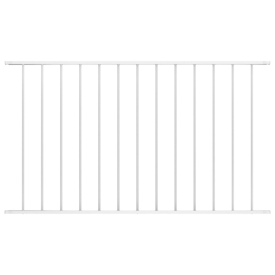 vidaXL Hekpaneel 1,7x1,25 m gepoedercoat staal wit vidaXL Hekpaneel 1,7x1,25 m gepoedercoat staal wit afbeelding 1