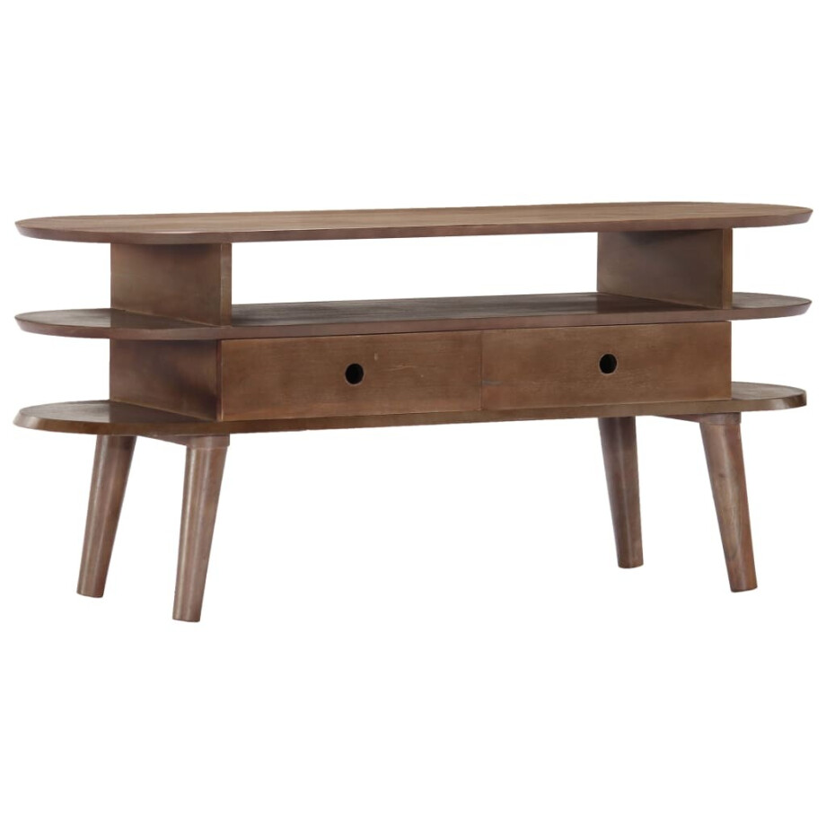 vidaXL Tv-meubel 110x35x50 cm massief acaciahout afbeelding 