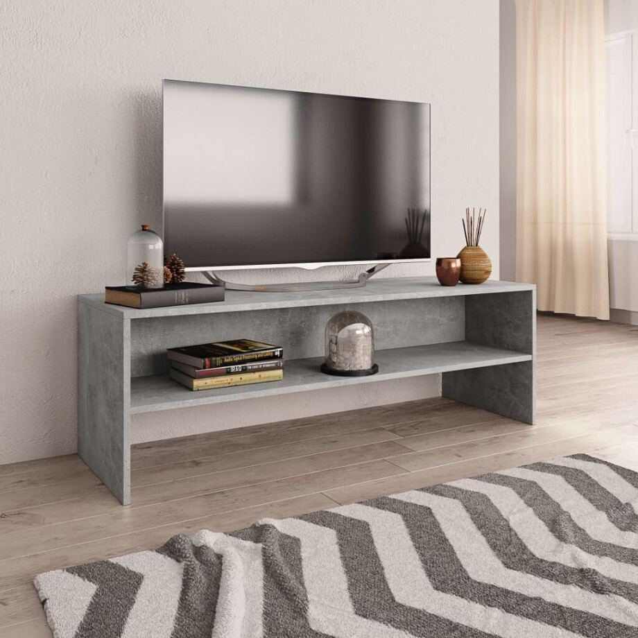 vidaXL Tv-meubel 120x40x40 cm bewerkt hout betongrijs afbeelding 1