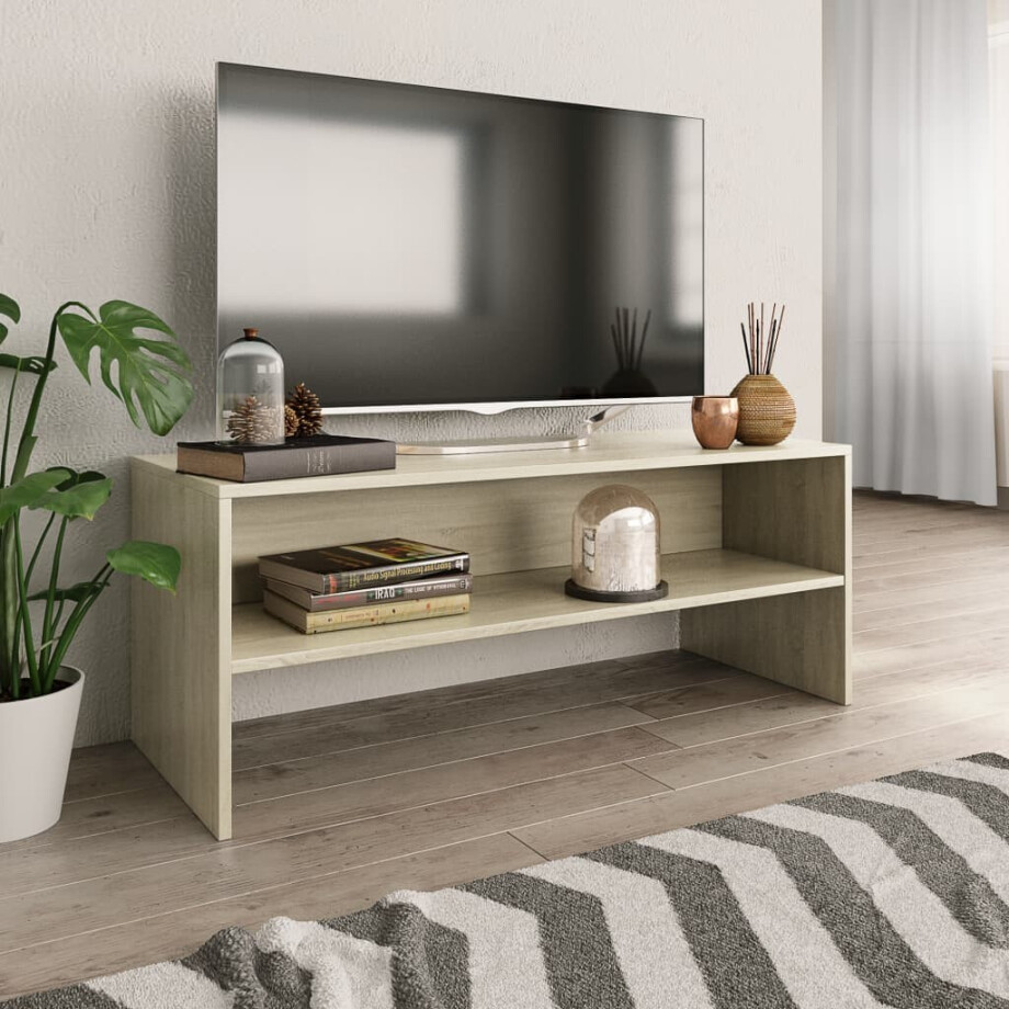 vidaXL Tv-meubel 100x40x40 cm bewerkt hout sonoma eikenkleurig afbeelding 1