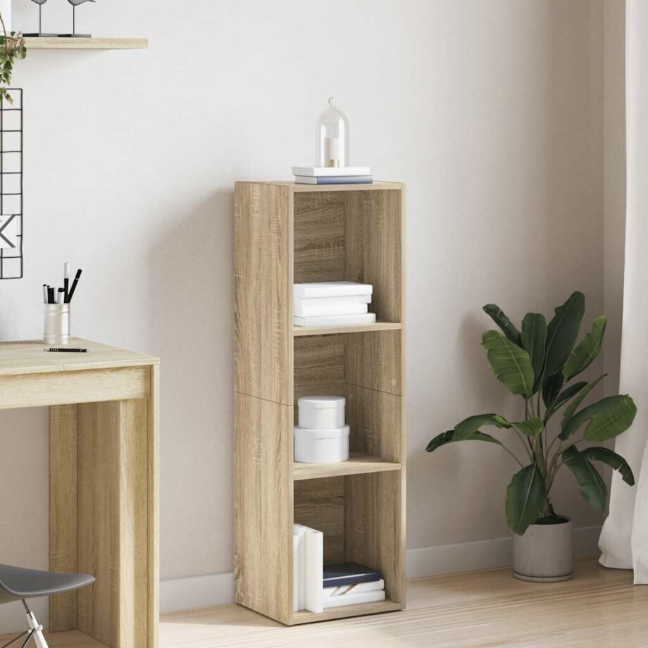 vidaXL Boekenkast/tv-meubel 36x30x114cm bewerkt hout sonoma eikenkleur vidaXL Boekenkast/tv-meubel 36x30x114cm bewerkt hout sonoma eikenkleur afbeelding 1