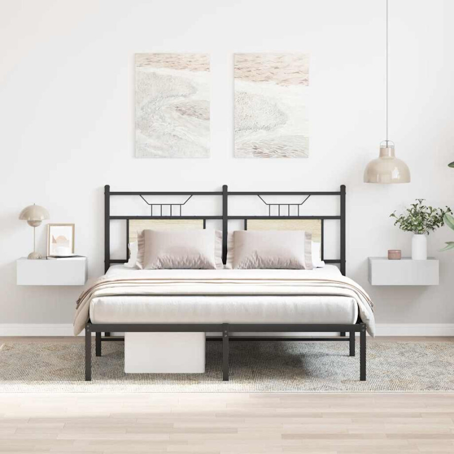 vidaXL Nachtkastjes 2 st zwevend 40x30x15cm bewerkt hout hoogglans wit vidaXL Nachtkastjes 2 st zwevend 40x30x15cm bewerkt hout hoogglans wit afbeelding 1