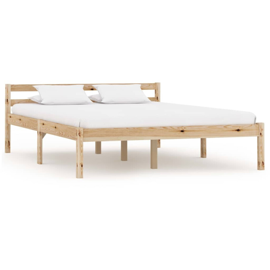 vidaXL Bedframe massief grenenhout 140x200 cm afbeelding 1