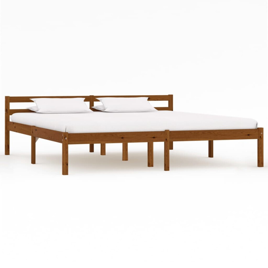 vidaXL Bedframe massief grenenhout honingbruin 180x200 cm vidaXL Bedframe massief grenenhout honingbruin 180x200 cm afbeelding 1