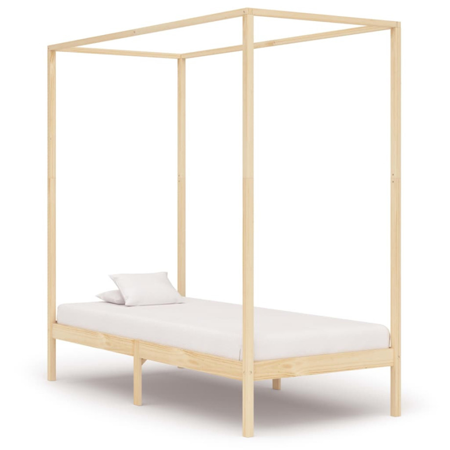 vidaXL Hemelbedframe massief grenenhout 90x200 cm afbeelding 1