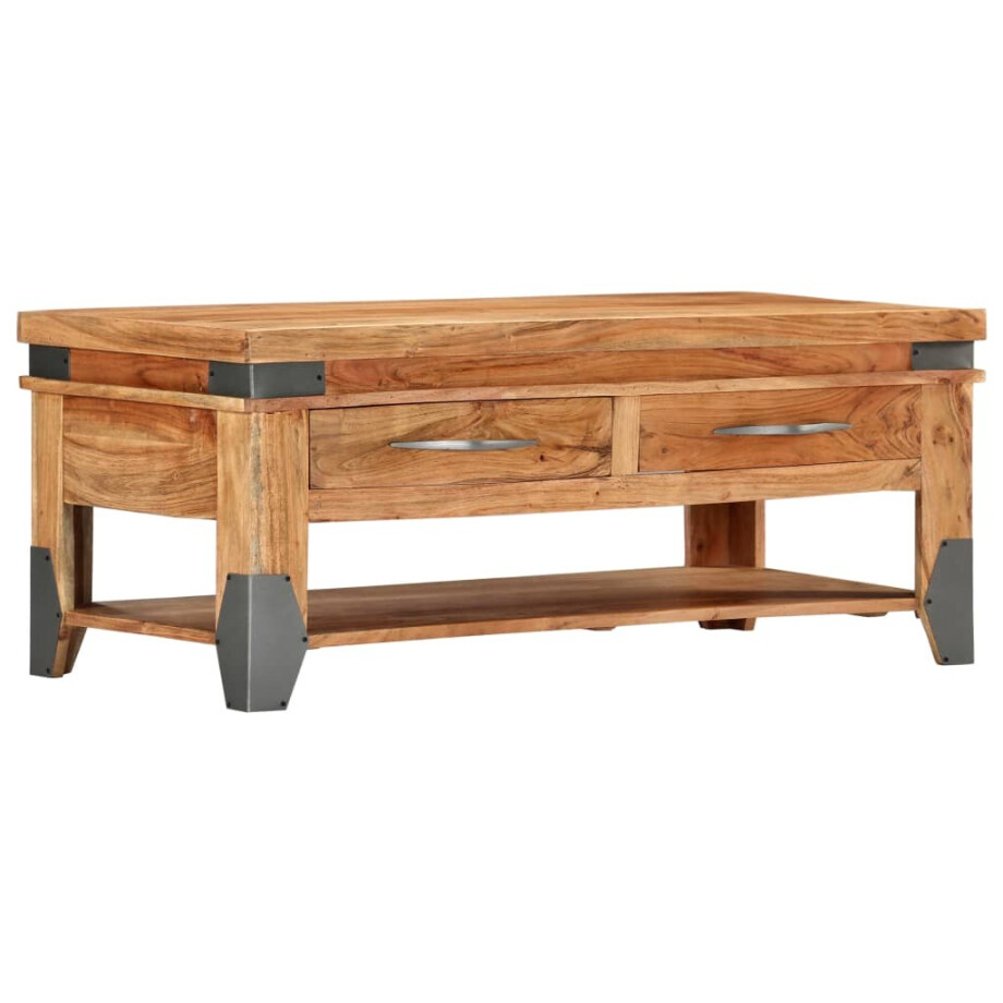 vidaXL Salontafel 110x52x45 cm massief acaciahout vidaXL Salontafel 110x52x45 cm massief acaciahout afbeelding 1