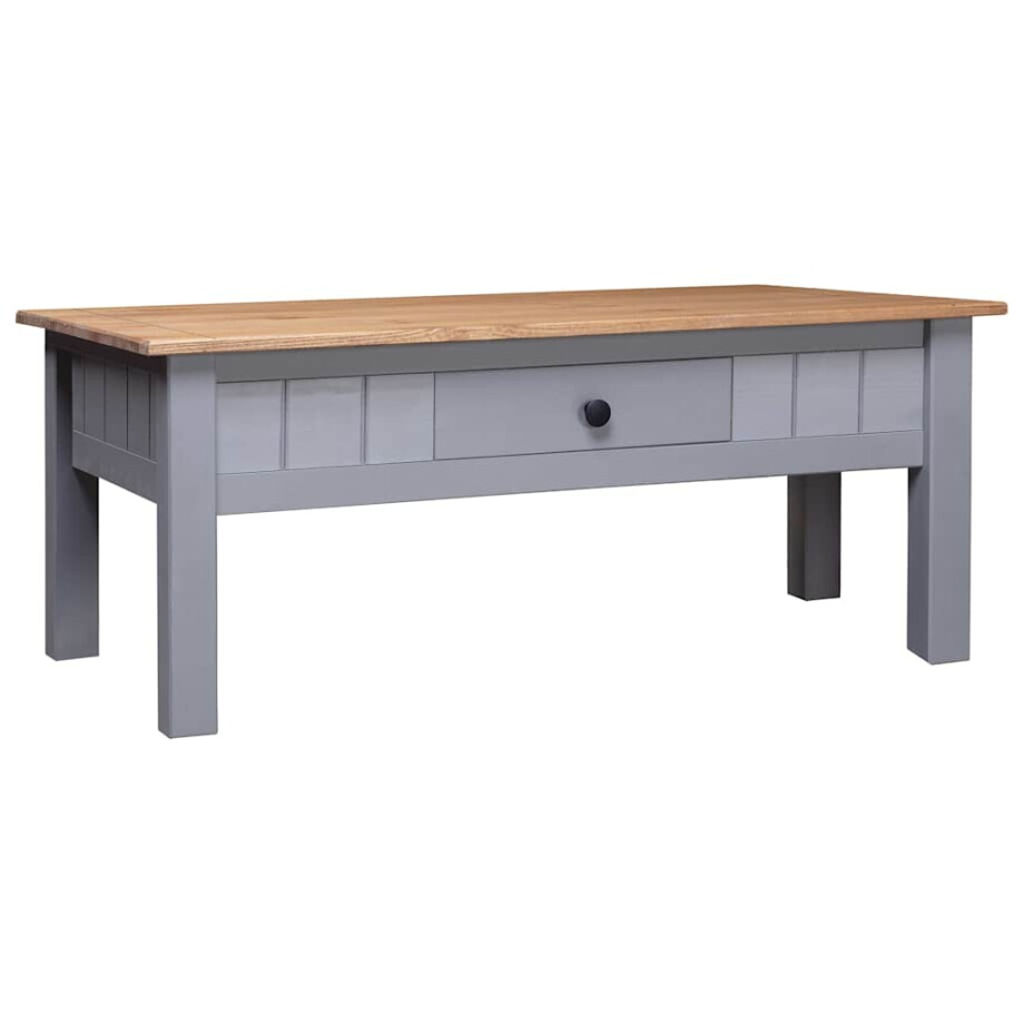 vidaXL Salontafel Panama Range 100x60x43,5 cm massief grenenhout grijs vidaXL Salontafel Panama Range 100x60x43,5 cm massief grenenhout grijs afbeelding 1