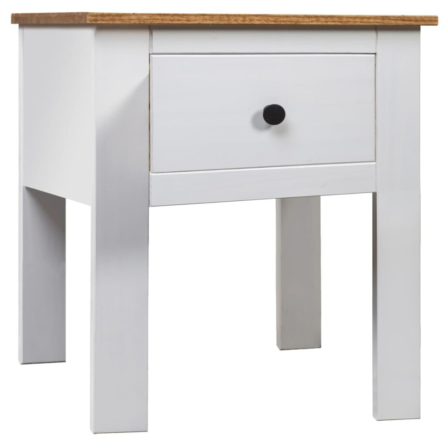 vidaXL Nachtkastje Panama Range 46x40x57 cm grenenhout wit afbeelding 1