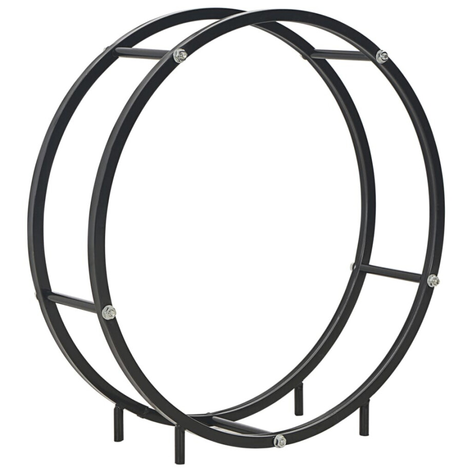 vidaXL Haardhoutrek 70x20x70 cm staal zwart vidaXL Haardhoutrek 70x20x70 cm staal zwart afbeelding 1