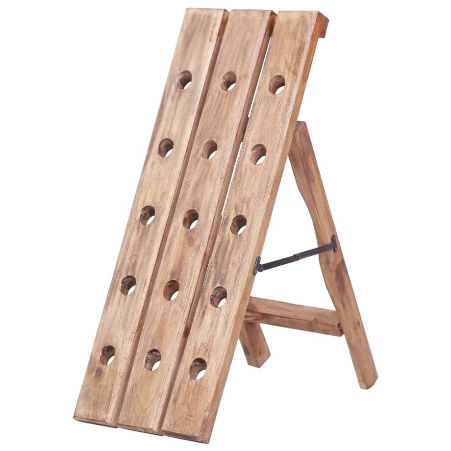 vidaXL Wijnrek voor 15 flessen 26x50x70 cm massief mahoniehout vidaXL Wijnrek voor 15 flessen 26x50x70 cm massief mahoniehout afbeelding 1
