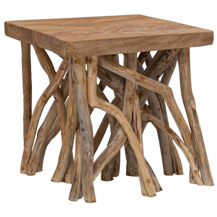 vidaXL Salontafel takken 40x40x40 cm gemengd gerecycled hout afbeelding 1