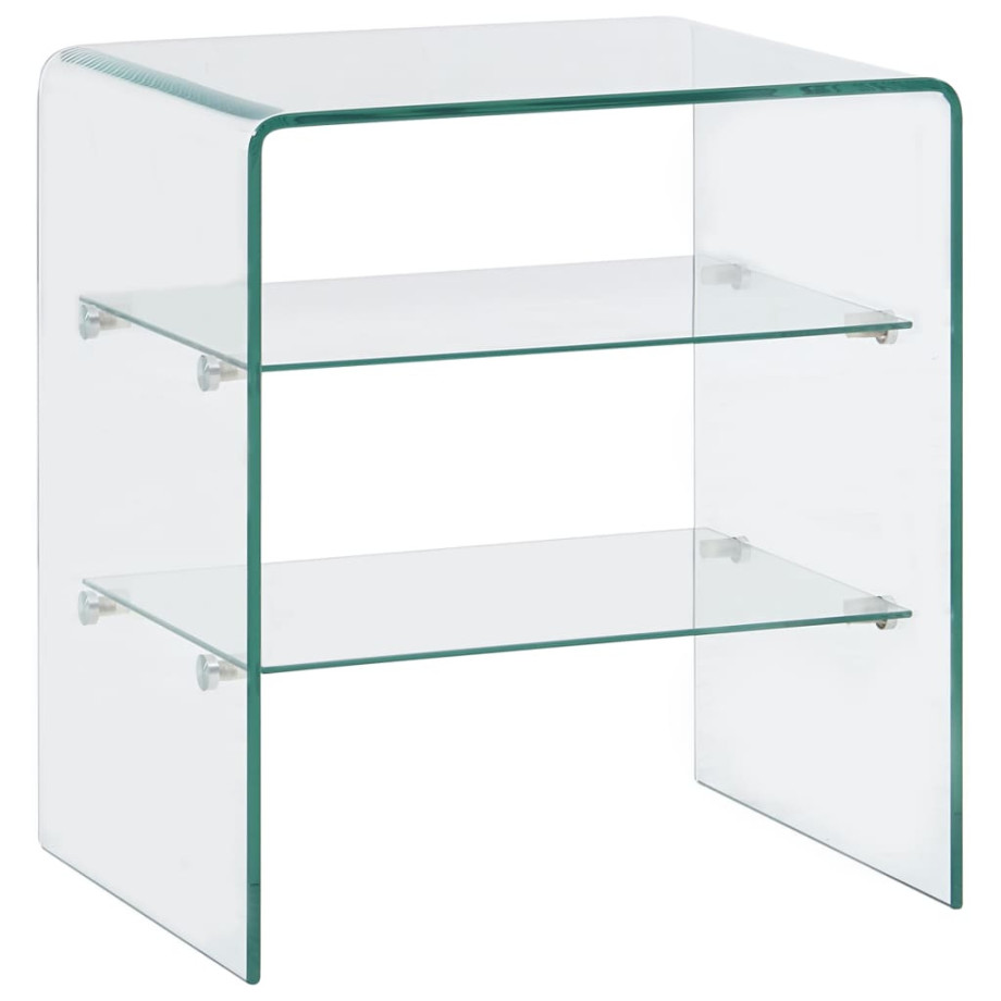 vidaXL Salontafel 50x40x56 cm gehard glas afbeelding 1