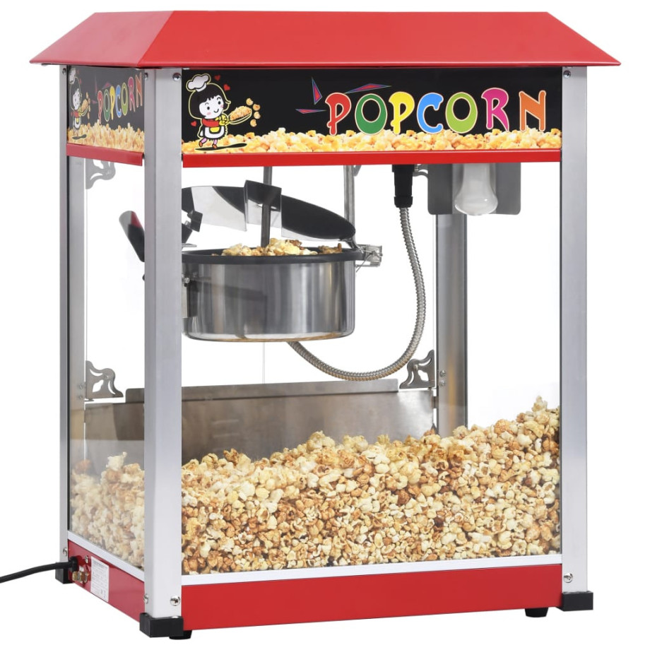 vidaXL Popcornmaker met teflonpan 1400 W afbeelding 1