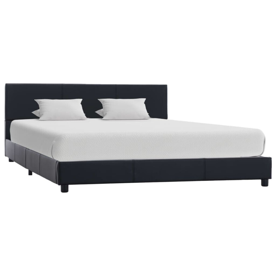 vidaXL Bedframe kunstleer zwart 120x200 cm afbeelding 1
